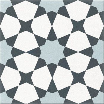 Mosaic House Moroccan tile Snowbank C14-39-41 White Sky Blue Midnight Blue  cement, encaustic, field, pattern, traditional, stars, classic 
